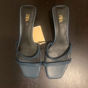 Wood Heeled Leather Sandals